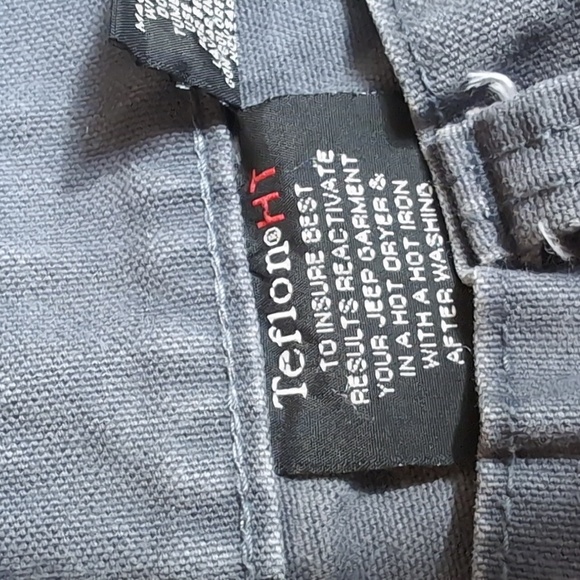 Jeep Heavyweight Duck Canvas Cargo Overland Pants Size 38x32 In Slate Gray - Picture 3 of 11